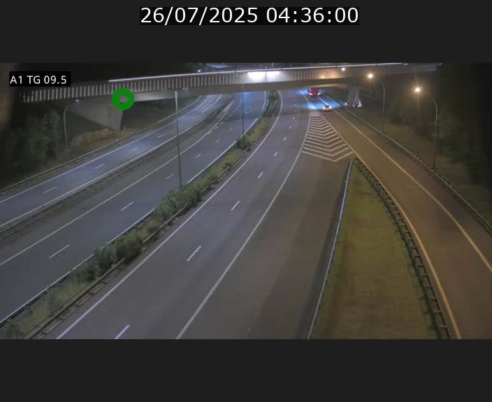 Traffic live webcam Luxembourg Jonction Grünewald - A1 direction Luxembourg-ville - BK 9.5