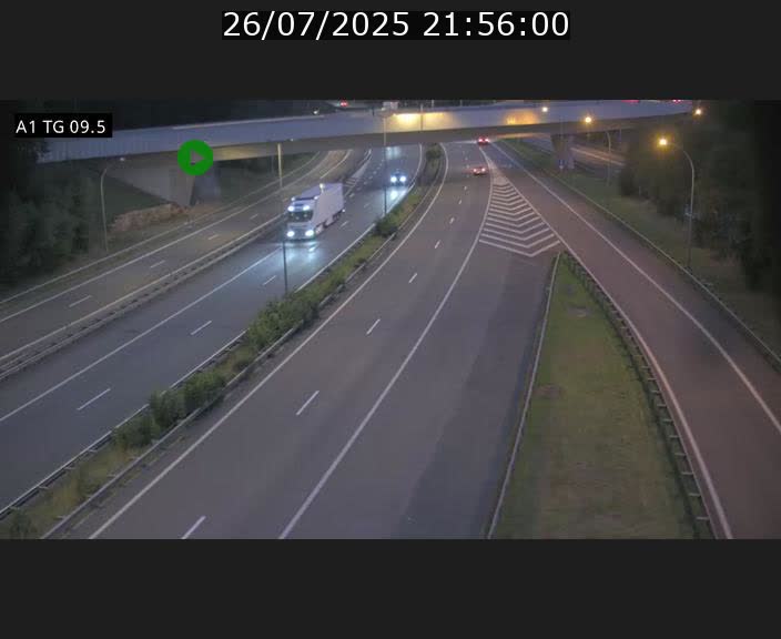 Traffic live webcam Luxembourg Jonction Grünewald - A1 direction Luxembourg-ville - BK 9.5