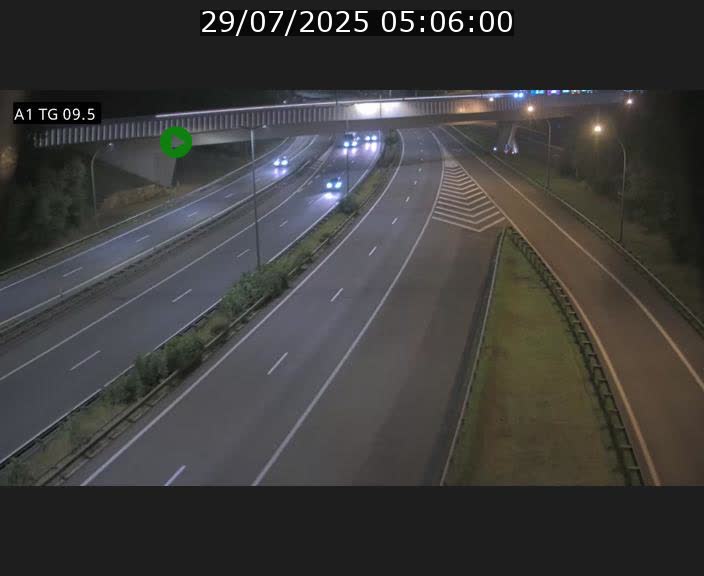 Traffic live webcam Luxembourg Jonction Grünewald - A1 direction Luxembourg-ville - BK 9.5