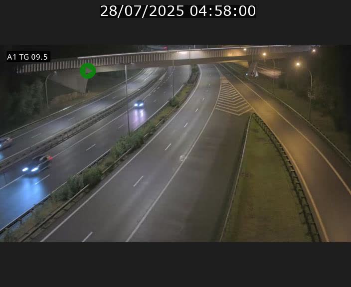 Traffic live webcam Luxembourg Jonction Grünewald - A1 direction Luxembourg-ville - BK 9.5