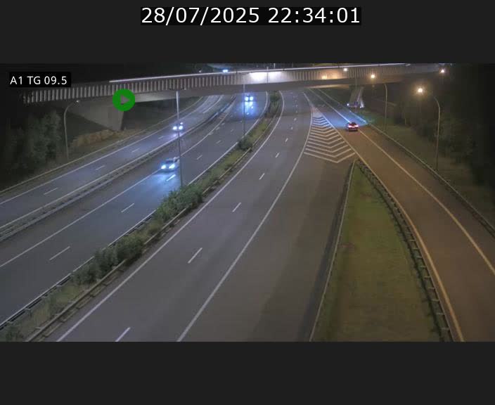 Traffic live webcam Luxembourg Jonction Grünewald - A1 direction Luxembourg-ville - BK 9.5
