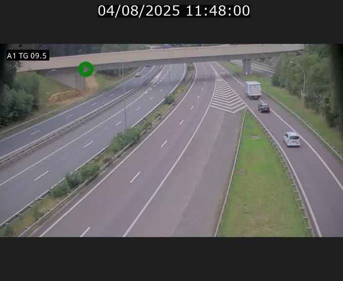 Traffic live webcam Luxembourg Jonction Grünewald - A1 direction Luxembourg-ville - BK 9.5