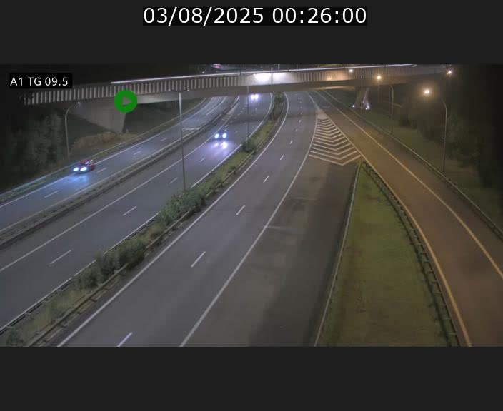 Traffic live webcam Luxembourg Jonction Grünewald - A1 direction Luxembourg-ville - BK 9.5