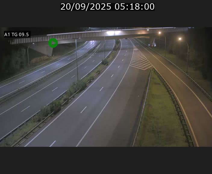 Traffic live webcam Luxembourg Jonction Grünewald - A1 direction Luxembourg-ville - BK 9.5