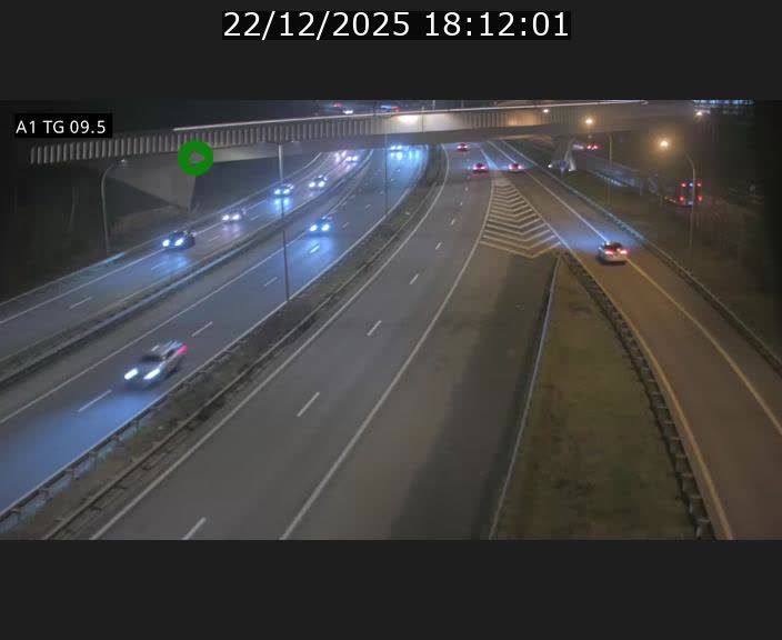Traffic live webcam Luxembourg Jonction Grünewald - A1 direction Luxembourg-ville - BK 9.5