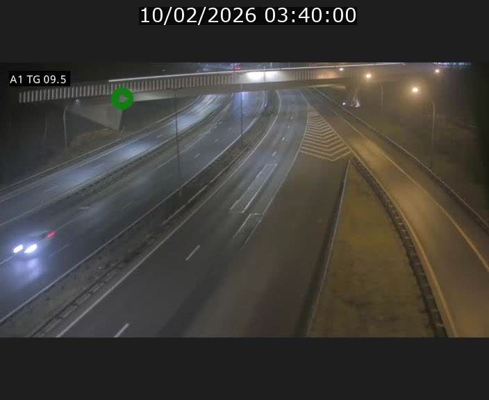 Traffic live webcam Luxembourg Jonction Grünewald - A1 direction Luxembourg-ville - BK 9.5
