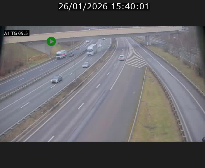 <h2>Traffic live webcam Luxembourg Jonction Grünewald - A1 direction Luxembourg-ville - BK 9.5</h2>