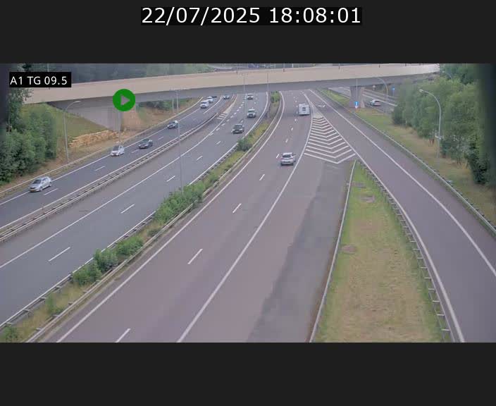 <h2>Traffic live webcam Luxembourg Jonction Grünewald - A1 direction Luxembourg-ville - BK 9.5</h2>