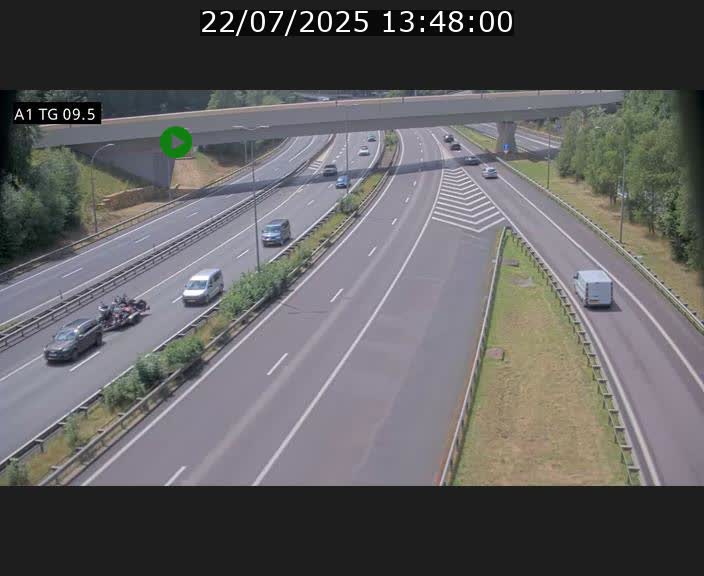 <h2>Traffic live webcam Luxembourg Jonction Grünewald - A1 direction Luxembourg-ville - BK 9.5</h2>