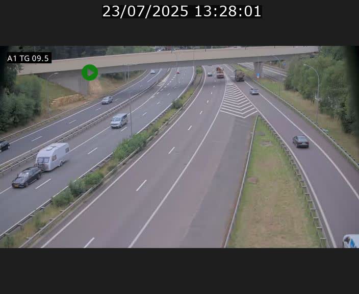 <h2>Traffic live webcam Luxembourg Jonction Grünewald - A1 direction Luxembourg-ville - BK 9.5</h2>