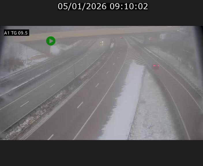 Traffic live webcam Luxembourg Jonction Grünewald - A1 direction Luxembourg-ville - BK 9.5