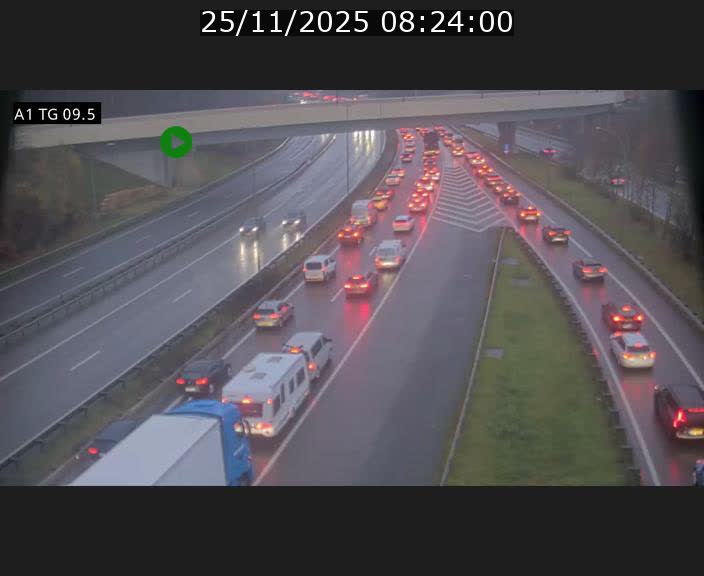 <h2>Traffic live webcam Luxembourg Jonction Grünewald - A1 direction Luxembourg-ville - BK 9.5</h2>