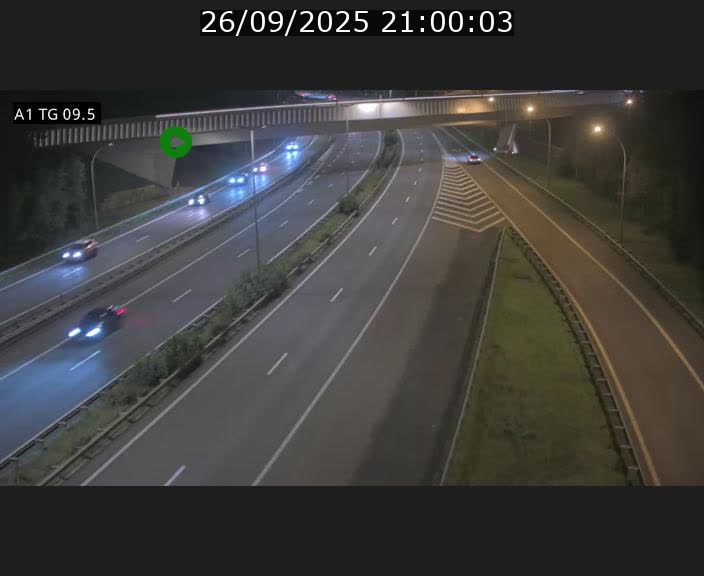 Traffic live webcam Luxembourg Jonction Grünewald - A1 direction Luxembourg-ville - BK 9.5
