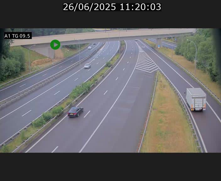 <h2>Traffic live webcam Luxembourg Jonction Grünewald - A1 direction Luxembourg-ville - BK 9.5</h2>