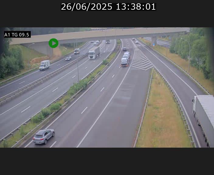 <h2>Traffic live webcam Luxembourg Jonction Grünewald - A1 direction Luxembourg-ville - BK 9.5</h2>
