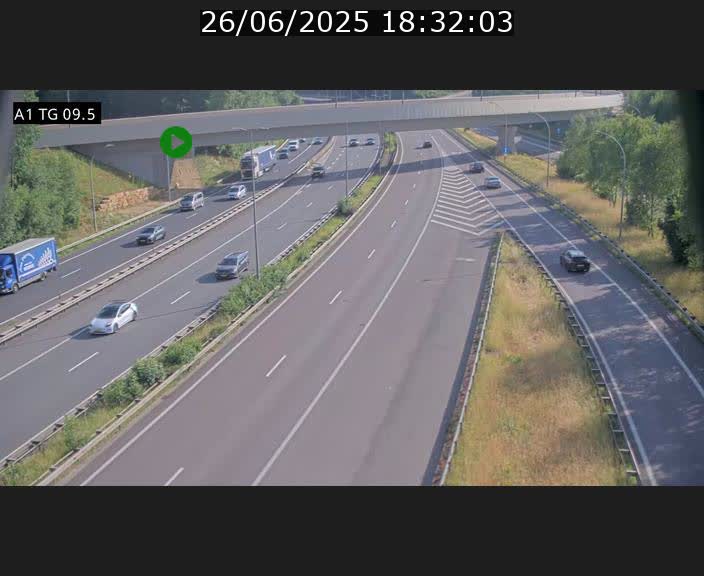 <h2>Traffic live webcam Luxembourg Jonction Grünewald - A1 direction Luxembourg-ville - BK 9.5</h2>