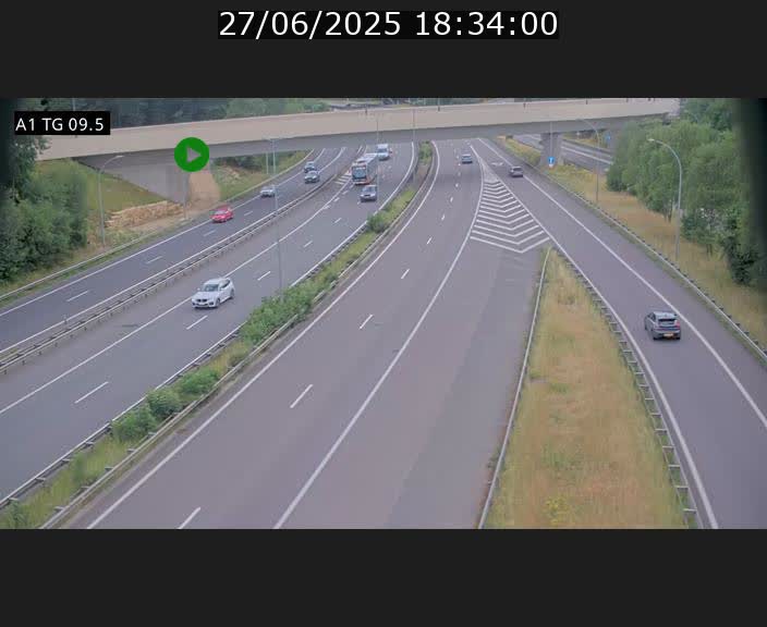 <h2>Traffic live webcam Luxembourg Jonction Grünewald - A1 direction Luxembourg-ville - BK 9.5</h2>