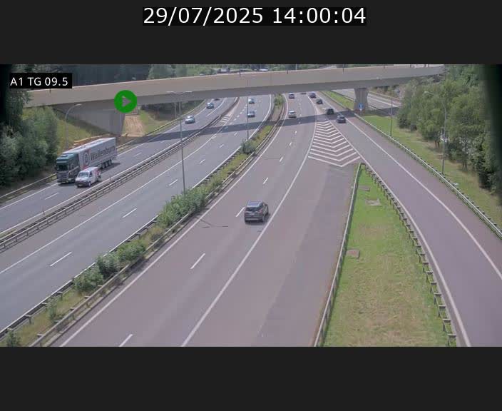 <h2>Traffic live webcam Luxembourg Jonction Grünewald - A1 direction Luxembourg-ville - BK 9.5</h2>