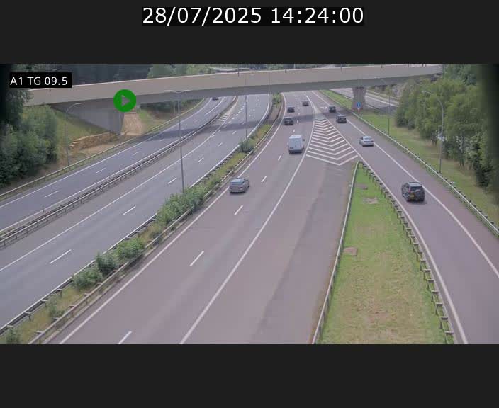 <h2>Traffic live webcam Luxembourg Jonction Grünewald - A1 direction Luxembourg-ville - BK 9.5</h2>