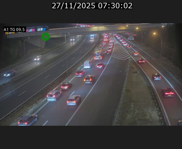 <h2>Traffic live webcam Luxembourg Jonction Grünewald - A1 direction Luxembourg-ville - BK 9.5</h2>