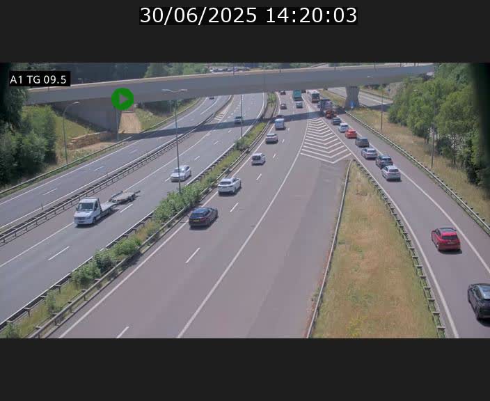 <h2>Traffic live webcam Luxembourg Jonction Grünewald - A1 direction Luxembourg-ville - BK 9.5</h2>