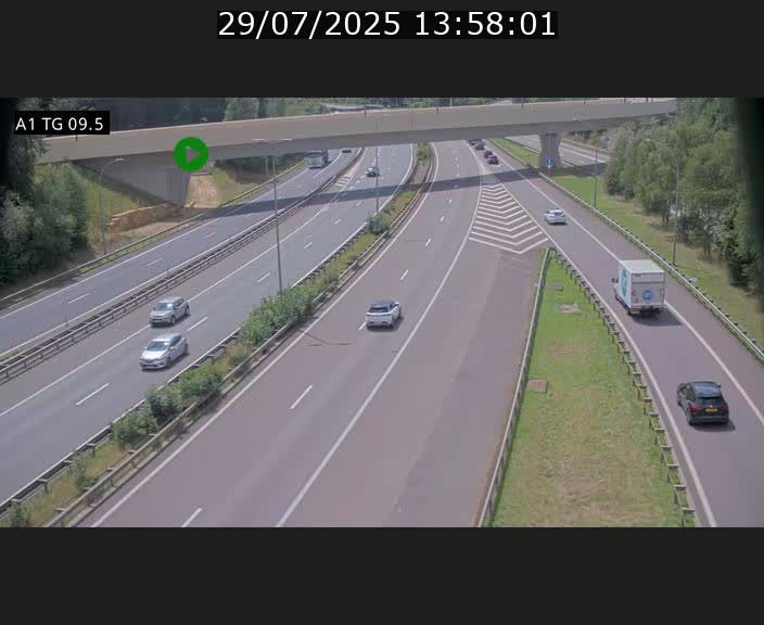<h2>Traffic live webcam Luxembourg Jonction Grünewald - A1 direction Luxembourg-ville - BK 9.5</h2>