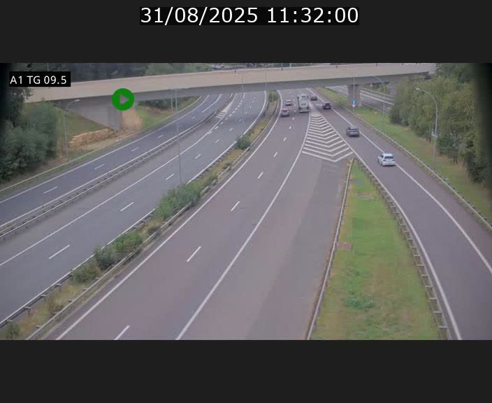 <h2>Traffic live webcam Luxembourg Jonction Grünewald - A1 direction Luxembourg-ville - BK 9.5</h2>