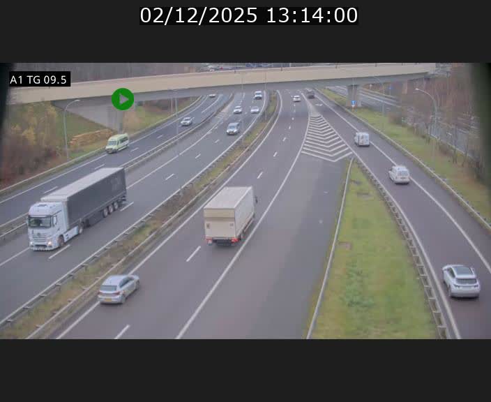 <h2>Traffic live webcam Luxembourg Jonction Grünewald - A1 direction Luxembourg-ville - BK 9.5</h2>