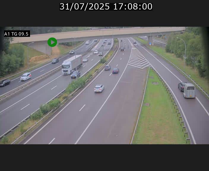 <h2>Traffic live webcam Luxembourg Jonction Grünewald - A1 direction Luxembourg-ville - BK 9.5</h2>