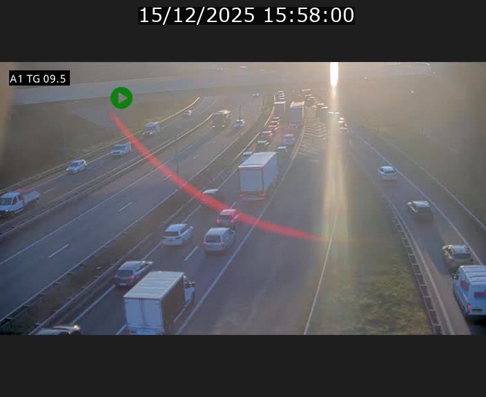 <h2>Traffic live webcam Luxembourg Jonction Grünewald - A1 direction Luxembourg-ville - BK 9.5</h2>