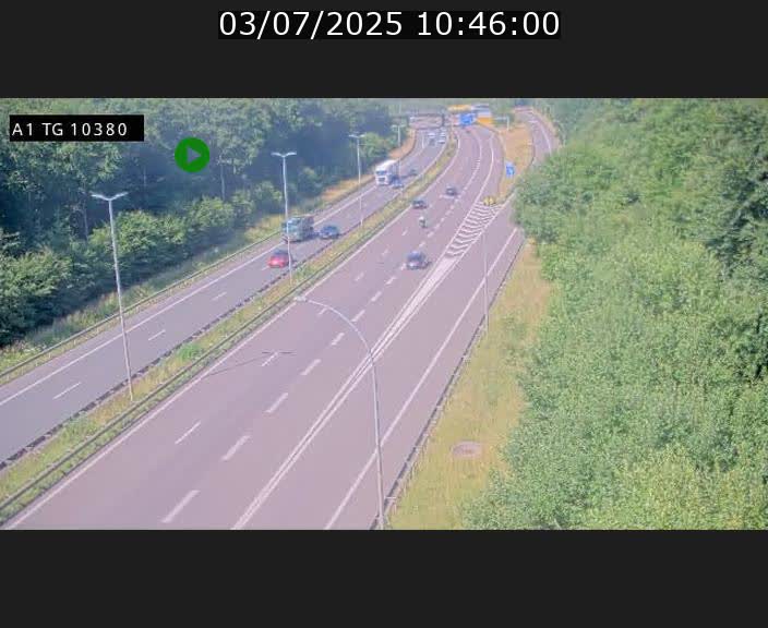 Traffic live webcam Luxembourg Senningerberg - A1 direction Luxembourg Kirchberg - BK 10.3