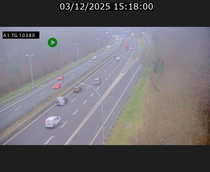 <h2>Traffic live webcam Luxembourg Senningerberg - A1 direction Luxembourg Kirchberg - BK 10.3</h2>