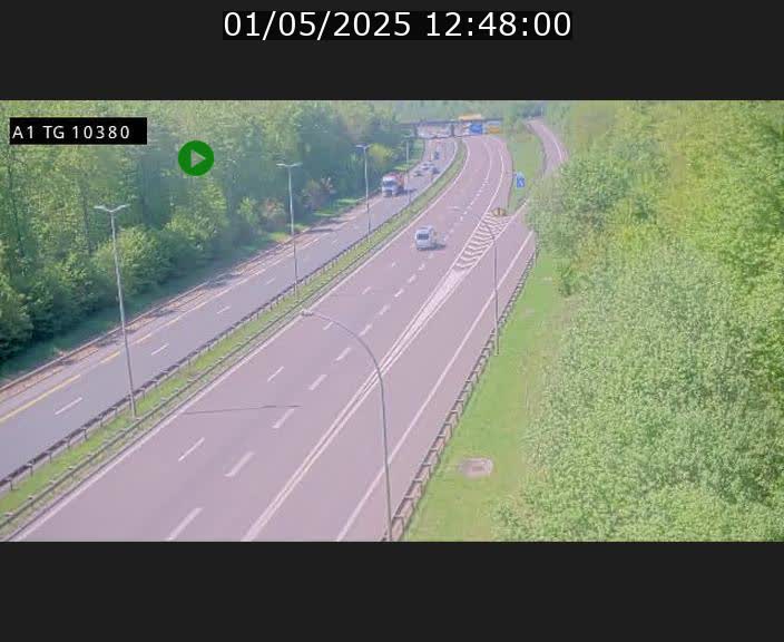 Traffic live webcam Luxembourg Senningerberg - A1 direction Luxembourg Kirchberg - BK 10.3