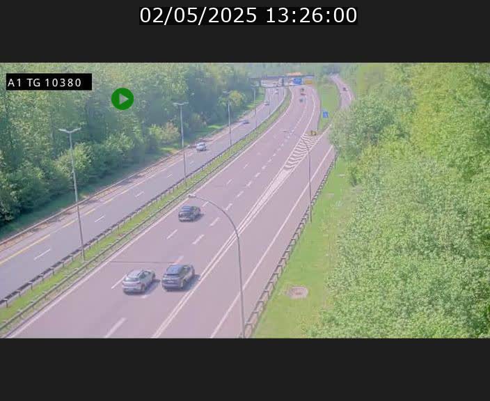 Traffic live webcam Luxembourg Senningerberg - A1 direction Luxembourg Kirchberg - BK 10.3