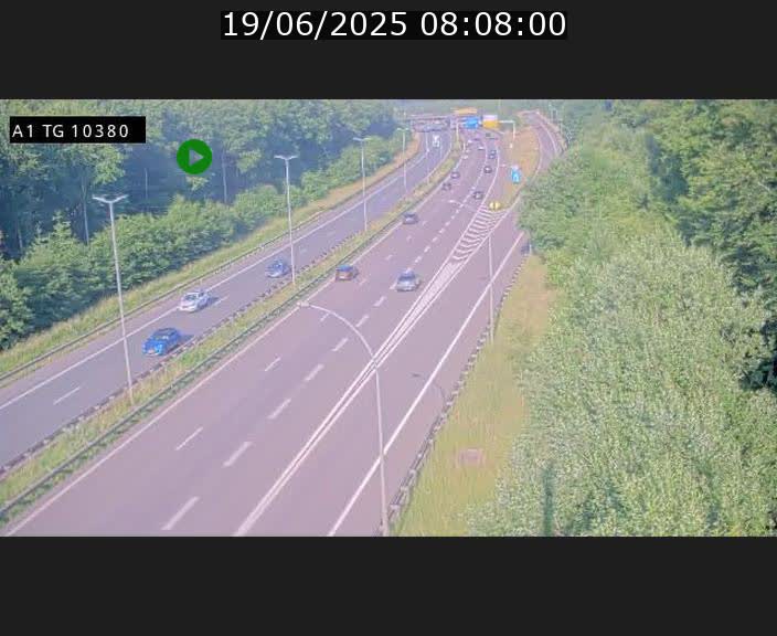 Traffic live webcam Luxembourg Senningerberg - A1 direction Luxembourg Kirchberg - BK 10.3
