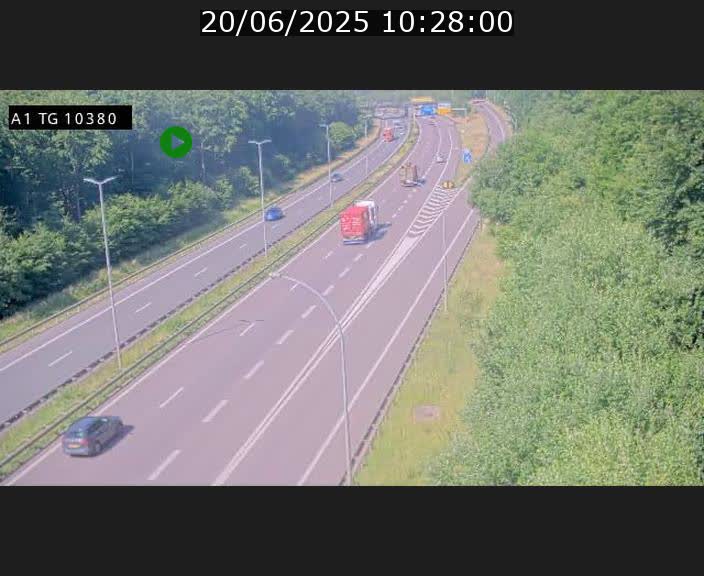 Traffic live webcam Luxembourg Senningerberg - A1 direction Luxembourg Kirchberg - BK 10.3