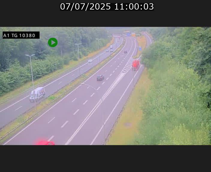 Traffic live webcam Luxembourg Senningerberg - A1 direction Luxembourg Kirchberg - BK 10.3