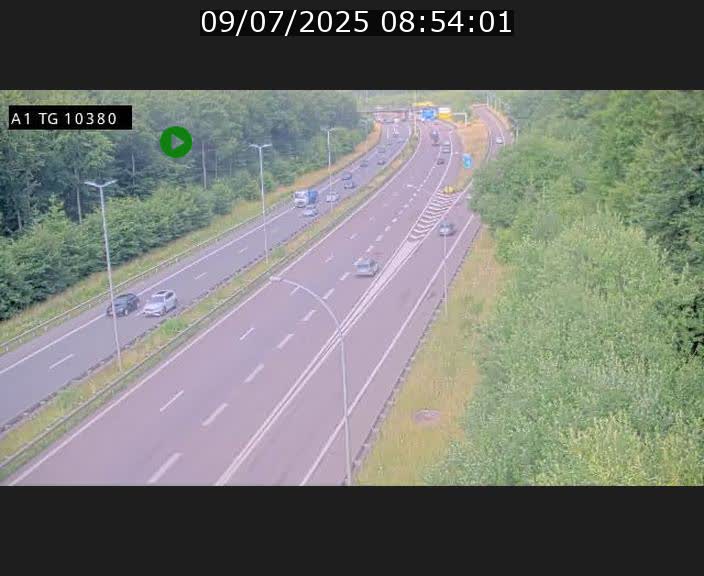 Traffic live webcam Luxembourg Senningerberg - A1 direction Luxembourg Kirchberg - BK 10.3