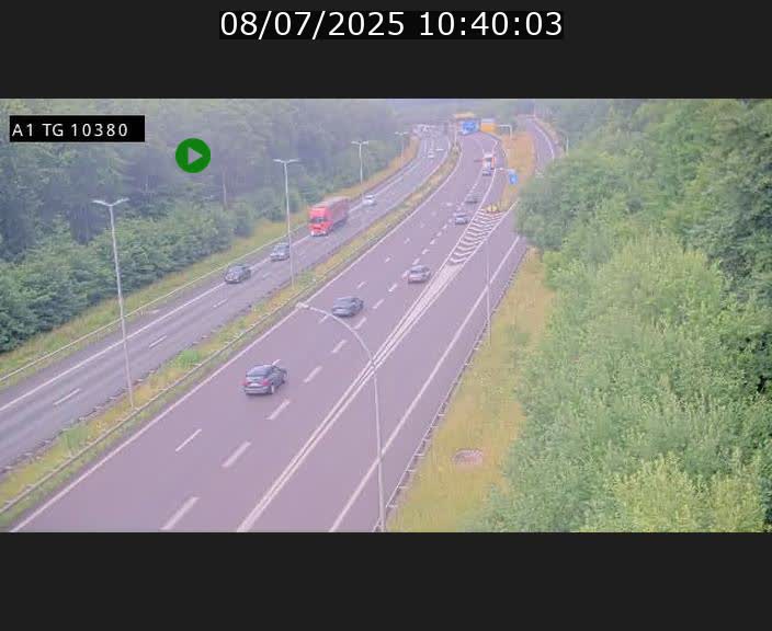 Traffic live webcam Luxembourg Senningerberg - A1 direction Luxembourg Kirchberg - BK 10.3