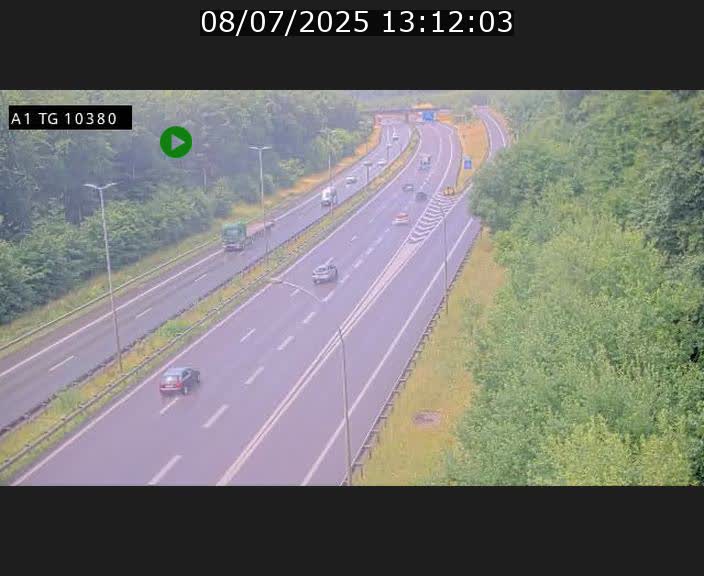 Traffic live webcam Luxembourg Senningerberg - A1 direction Luxembourg Kirchberg - BK 10.3