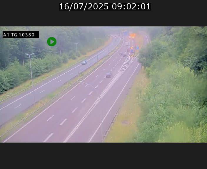 Traffic live webcam Luxembourg Senningerberg - A1 direction Luxembourg Kirchberg - BK 10.3
