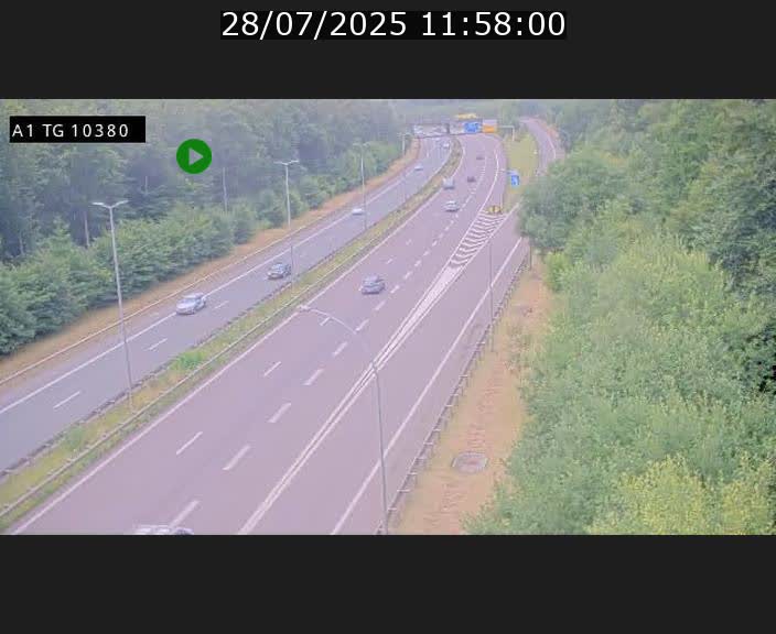 Traffic live webcam Luxembourg Senningerberg - A1 direction Luxembourg Kirchberg - BK 10.3