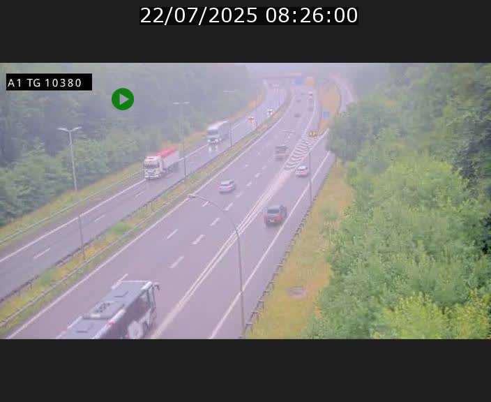 Traffic live webcam Luxembourg Senningerberg - A1 direction Luxembourg Kirchberg - BK 10.3