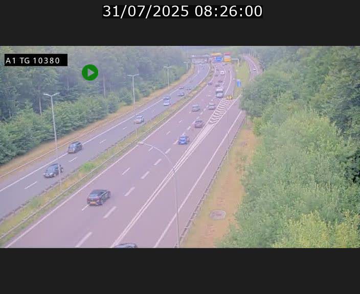 Traffic live webcam Luxembourg Senningerberg - A1 direction Luxembourg Kirchberg - BK 10.3