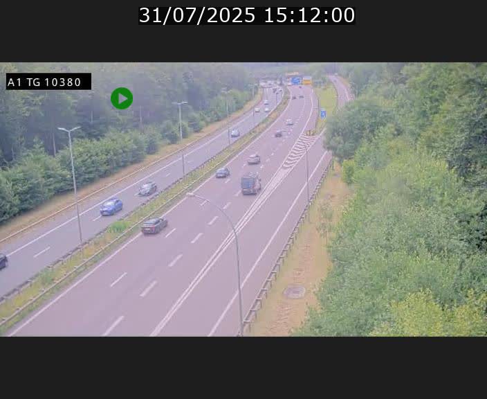 Traffic live webcam Luxembourg Senningerberg - A1 direction Luxembourg Kirchberg - BK 10.3
