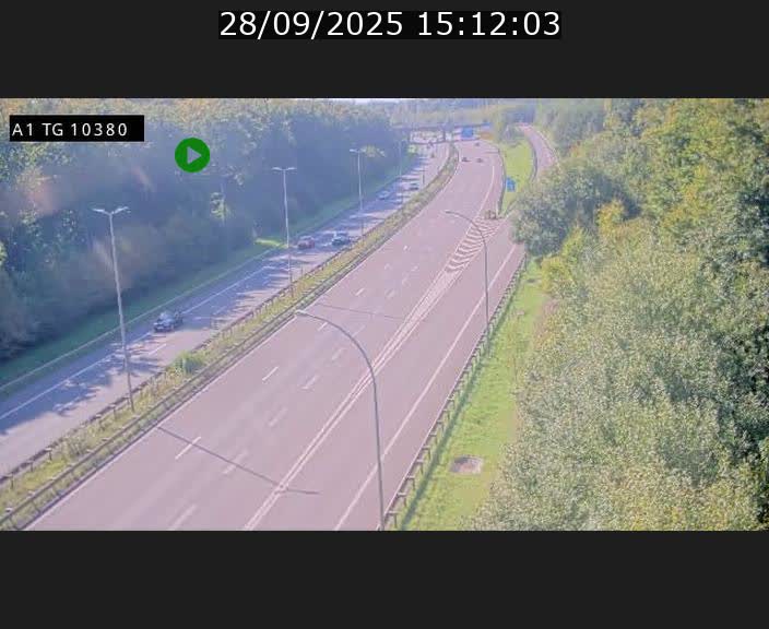 Traffic live webcam Luxembourg Senningerberg - A1 direction Luxembourg Kirchberg - BK 10.3