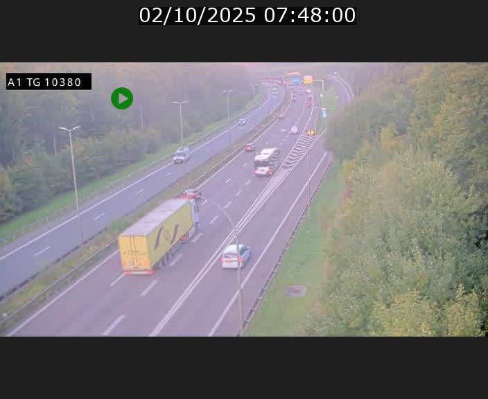 Traffic live webcam Luxembourg Senningerberg - A1 direction Luxembourg Kirchberg - BK 10.3