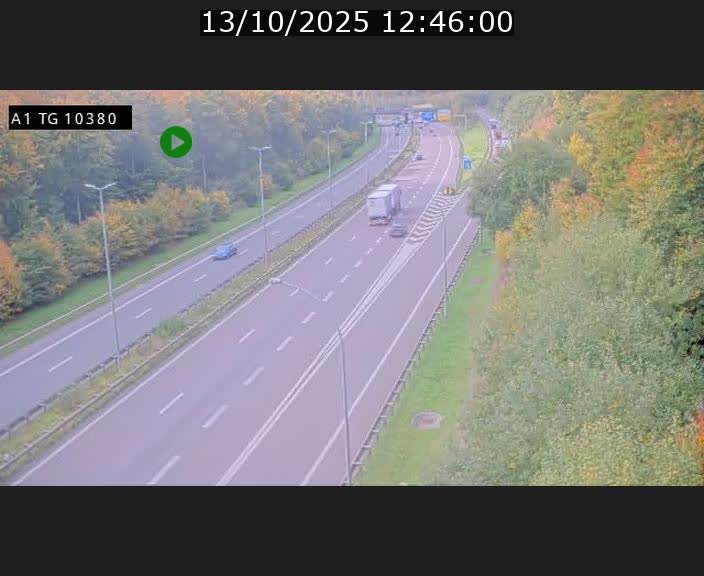 Traffic live webcam Luxembourg Senningerberg - A1 direction Luxembourg Kirchberg - BK 10.3