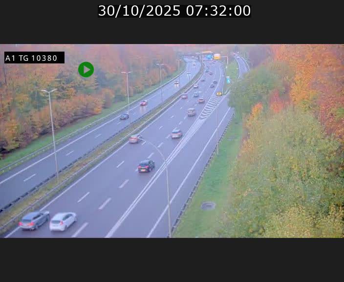 Traffic live webcam Luxembourg Senningerberg - A1 direction Luxembourg Kirchberg - BK 10.3