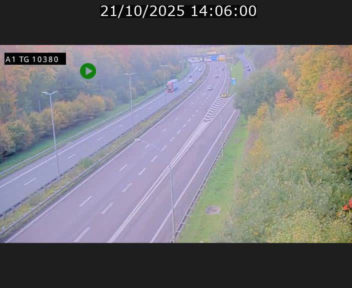 Traffic live webcam Luxembourg Senningerberg - A1 direction Luxembourg Kirchberg - BK 10.3